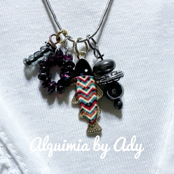 Alquimia Red and Green Eclectic Necklace garnet - Picture 2 of 2